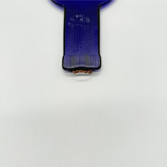Cobalt Blue Melted Flat Wine Bottle Wall Decor/Serving Dish - Picture 4 of 6
